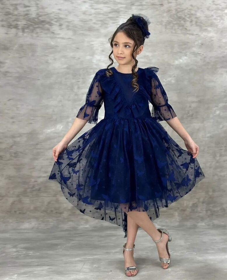 Kelebek Desenlı Tullu Abıye